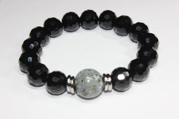 Shades Of Grey & Silver Black Ice Bracelet