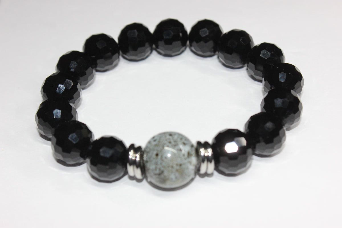 Shades Of Grey & Silver Black Ice Bracelet