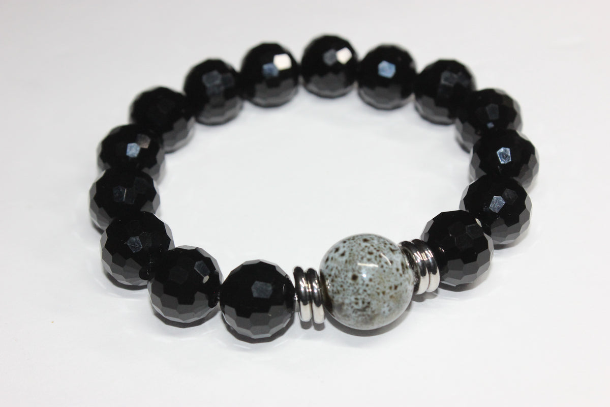 Shades Of Grey & Silver Black Ice Bracelet