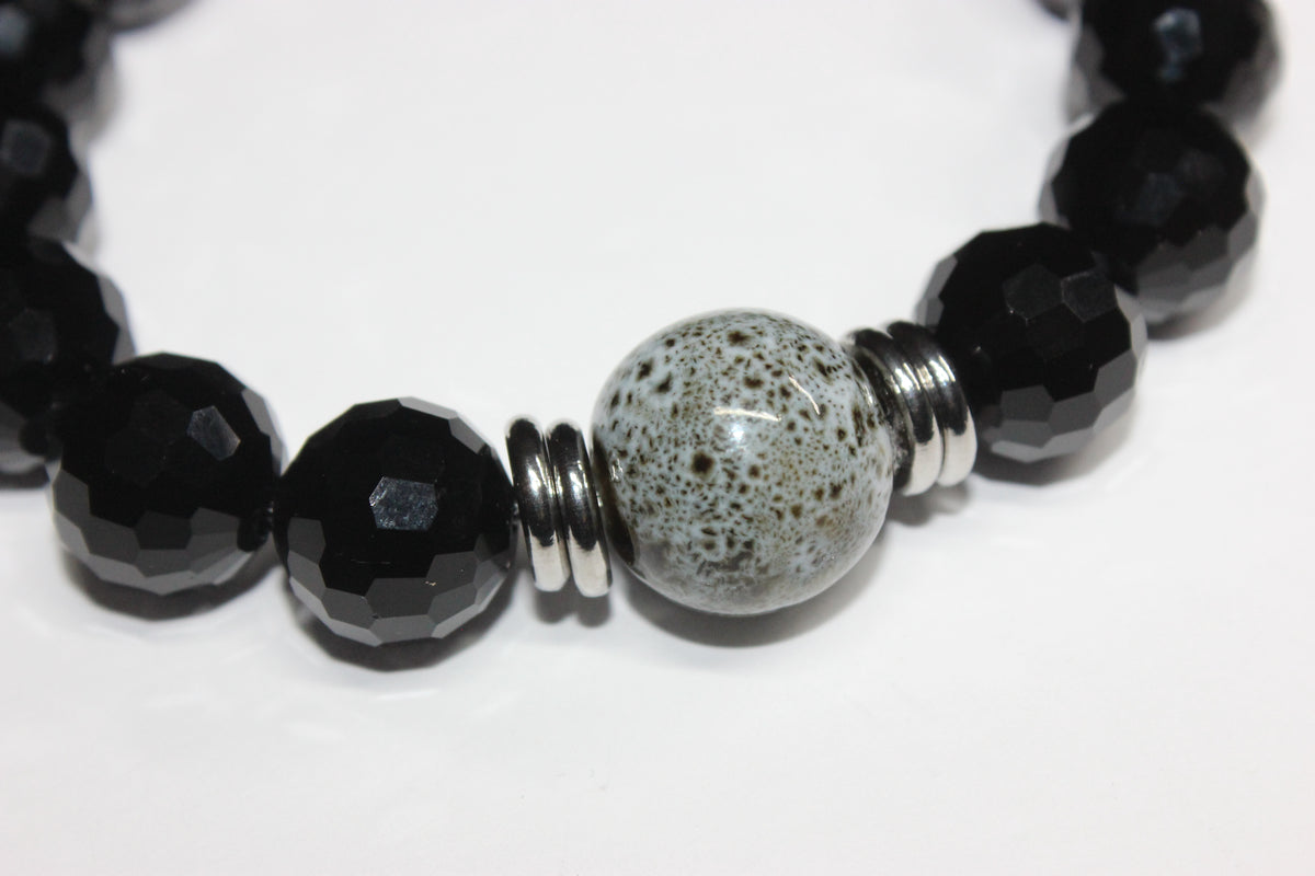 Shades Of Grey & Silver Black Ice Bracelet