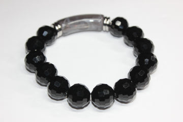 Shades Of Grey & Black Ice Beaded Bracelet