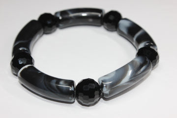 Shades Of Marble Grey & Black Ice Bracelet