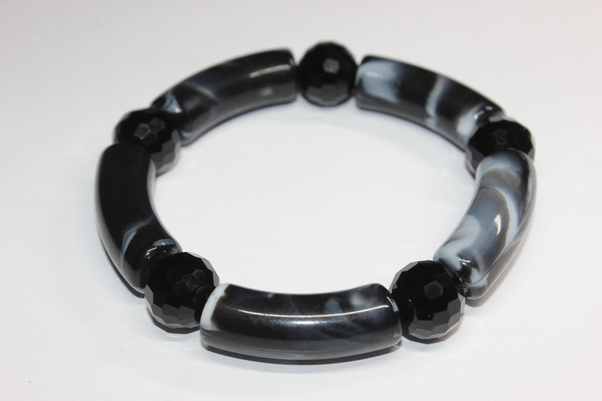 Shades Of Marble Grey & Black Ice Bracelet