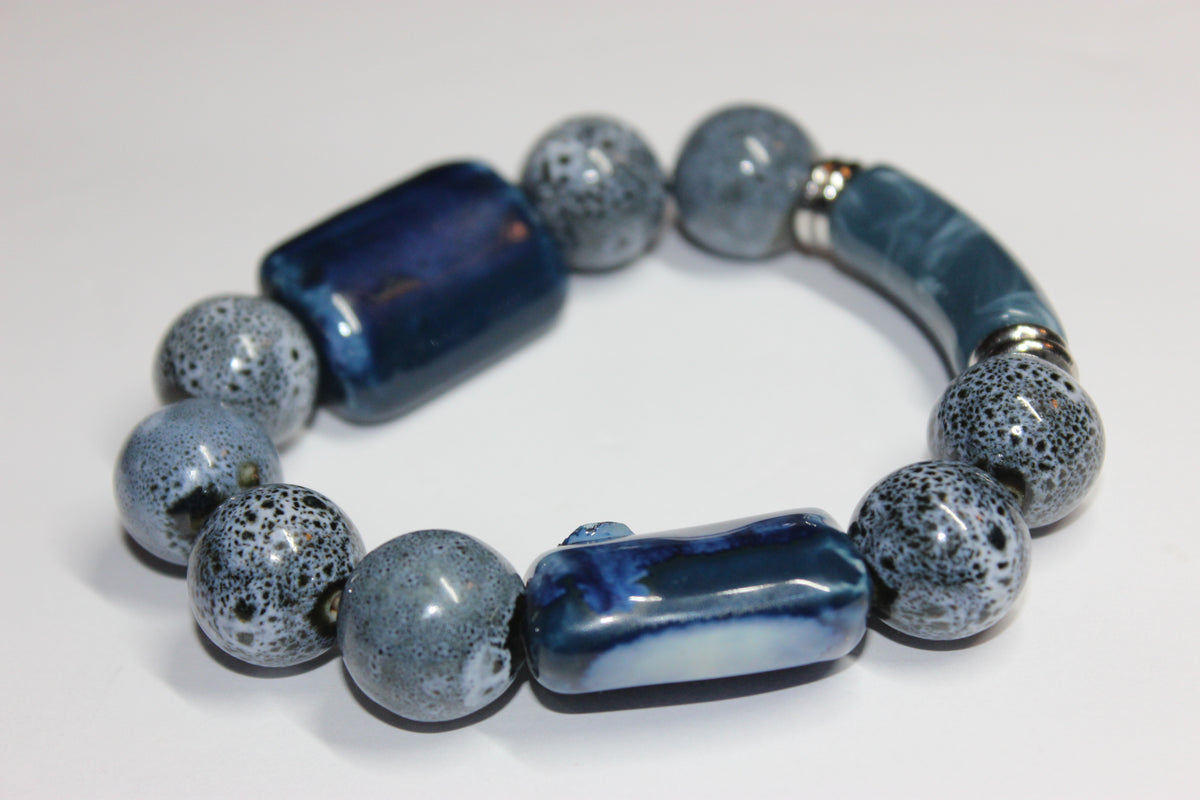 Shades Of Blue & Grey Cociánia Bracelet