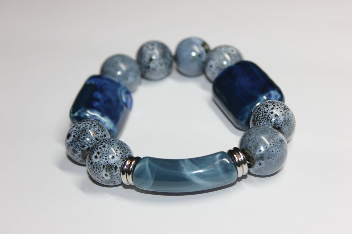 Shades Of Blue & Grey Cociánia Bracelet