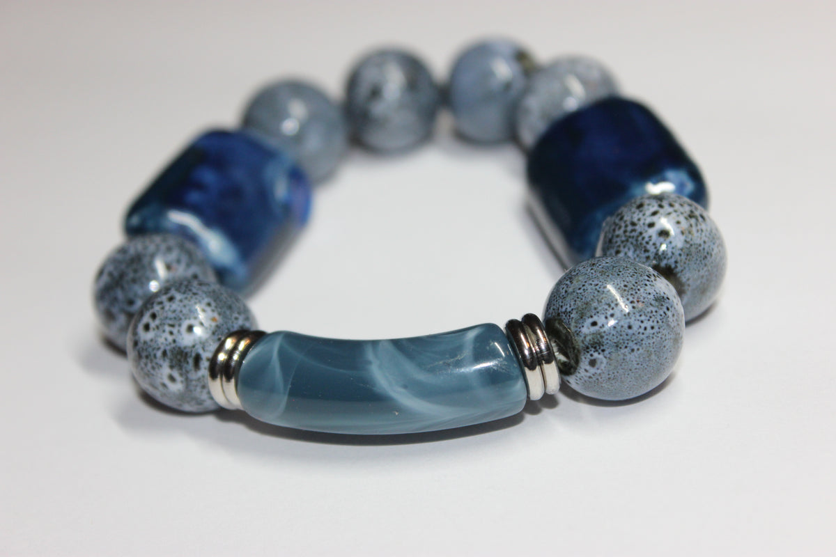 Shades Of Blue & Grey Cociánia Bracelet