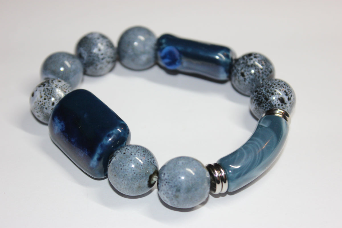 Shades Of Blue & Grey Cociánia Bracelet