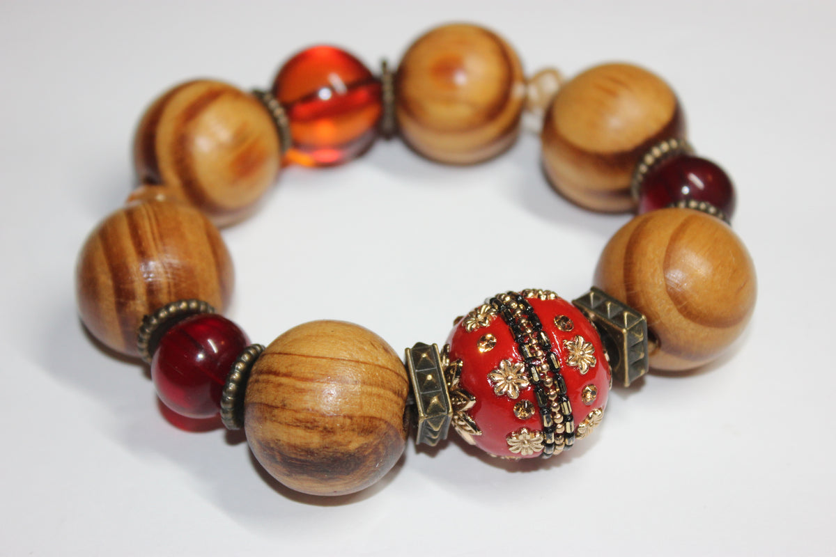 Large Wooden Beaded Bracelet Gitâfe