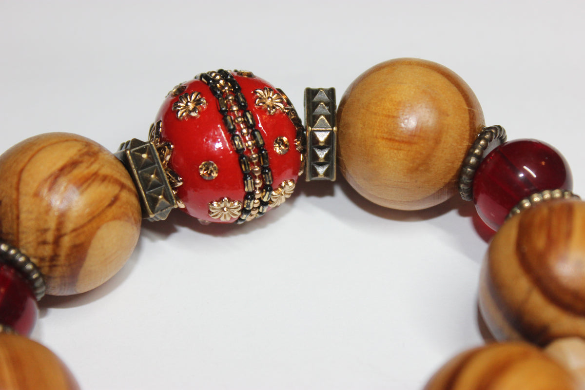 Large Wooden Beaded Bracelet Gitâfe