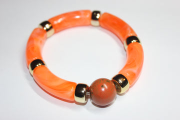 Shades Of Orange & Gold Bracelet