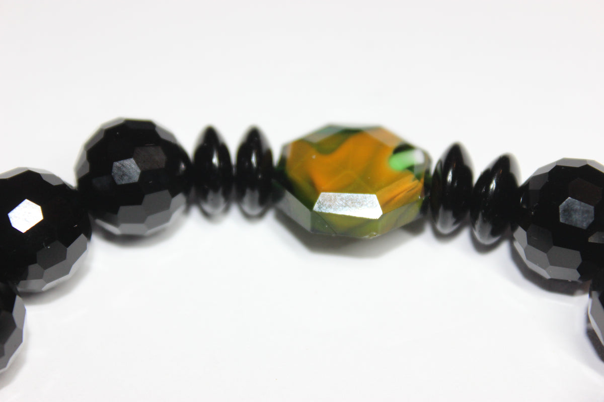 Shades Of Green & Gold Black Ice Bracelet
