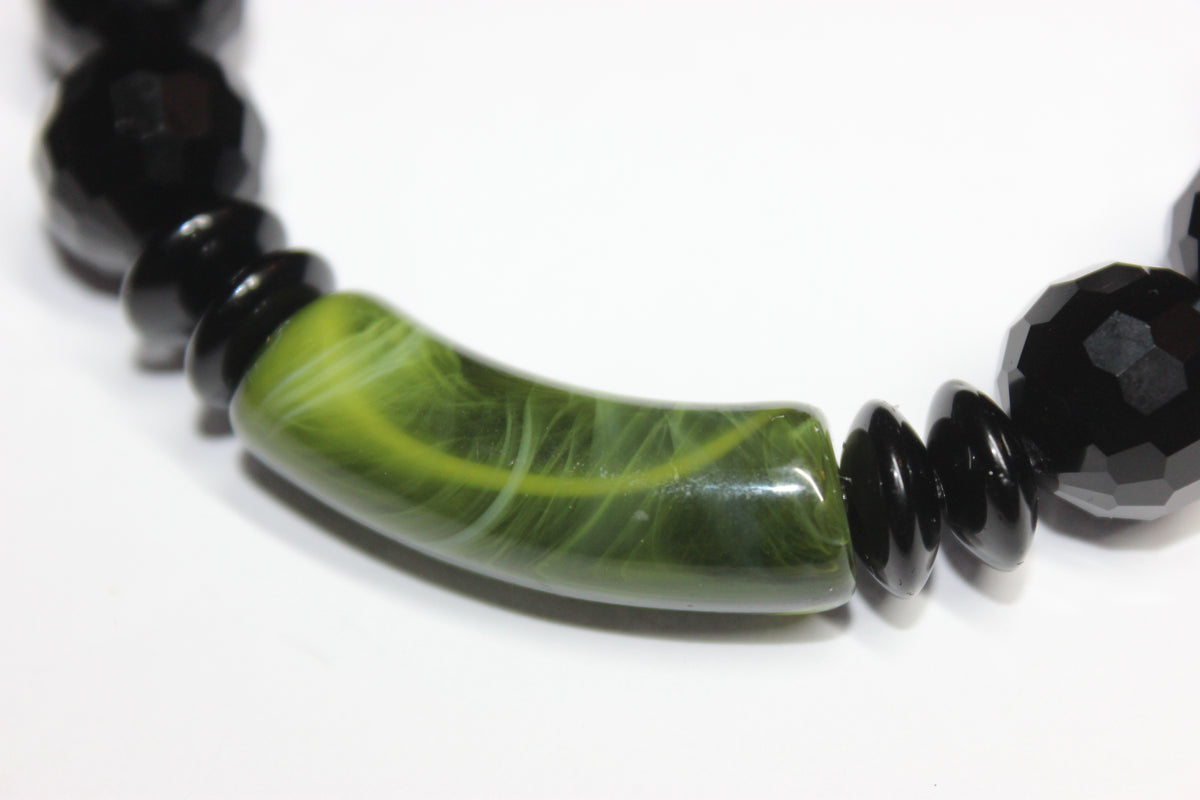Shades Of Green & Gold Black Ice Bracelet