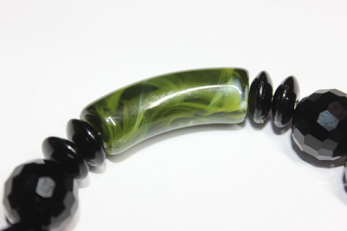 Shades Of Green & Gold Black Ice Bracelet