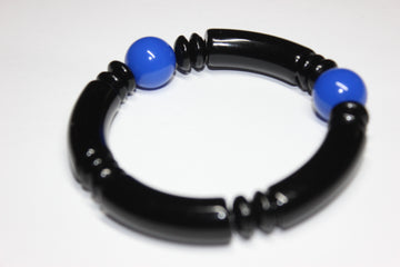 Blue & Black Beaded Bracelet