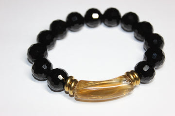 Terímanè Black Ice Beaded Bracelet (GOLD)