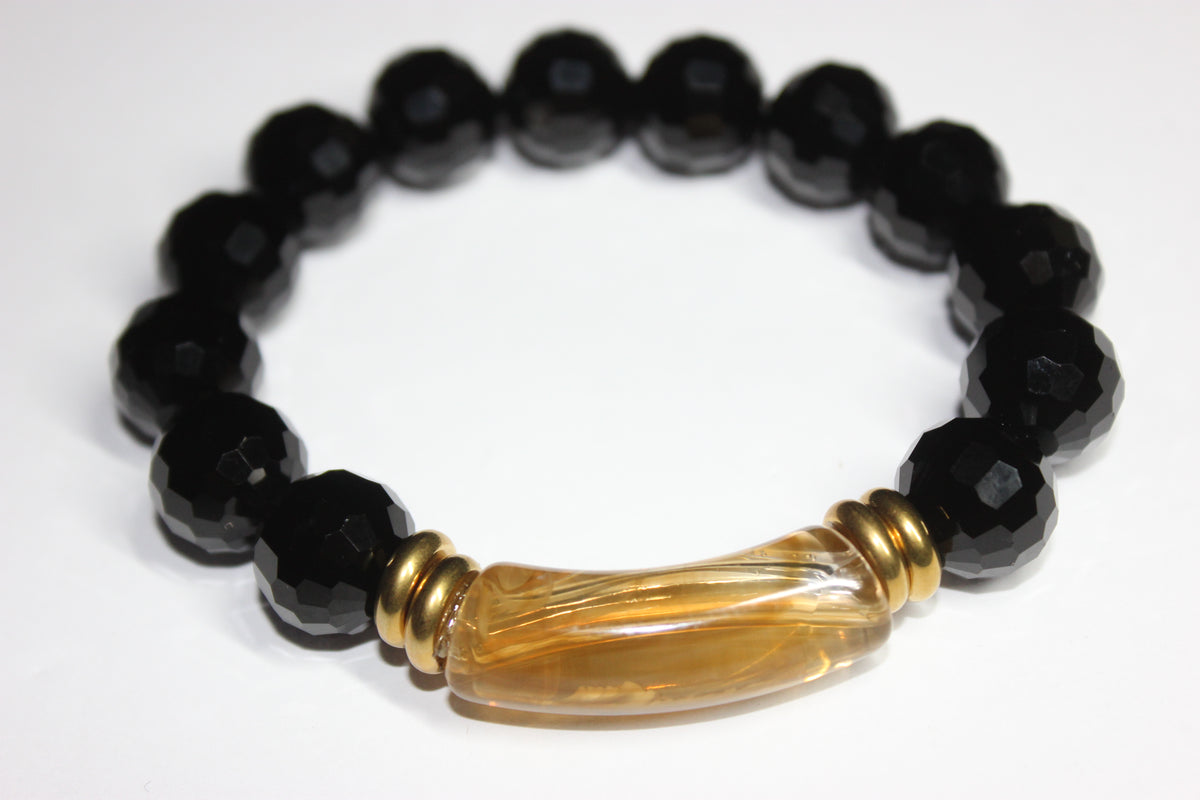 Terímanè Black Ice Beaded Bracelet (GOLD)