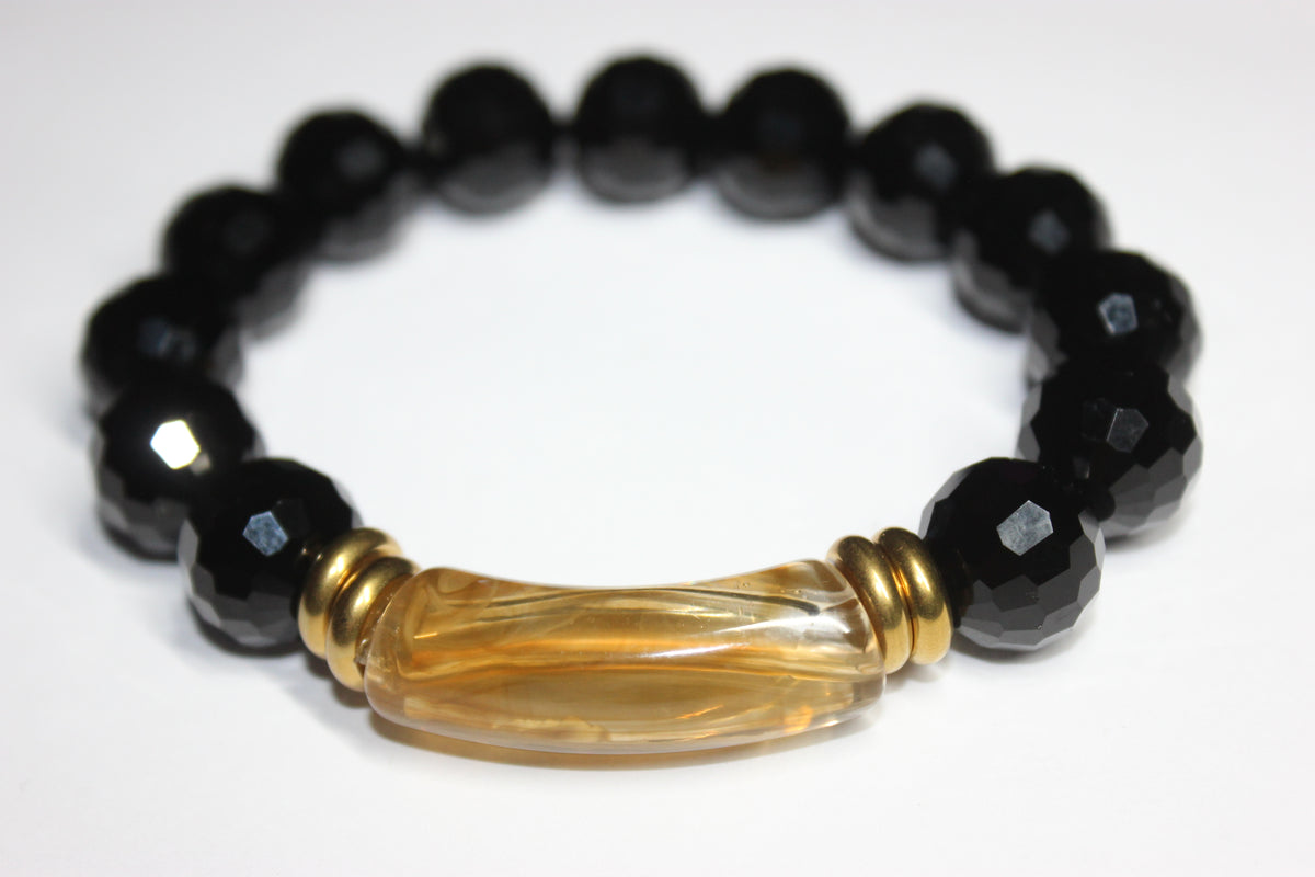 Terímanè Black Ice Beaded Bracelet (GOLD)