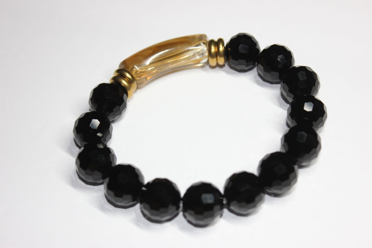 Terímanè Black Ice Beaded Bracelet (GOLD)