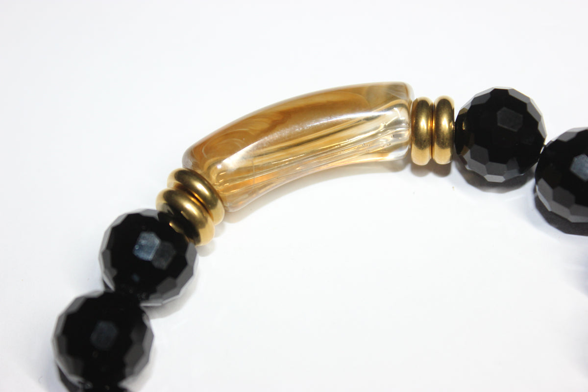 Terímanè Black Ice Beaded Bracelet (GOLD)