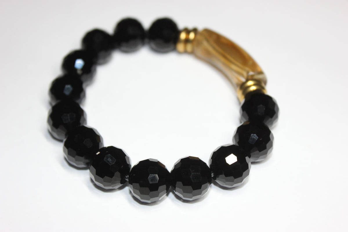 Terímanè Black Ice Beaded Bracelet (GOLD)