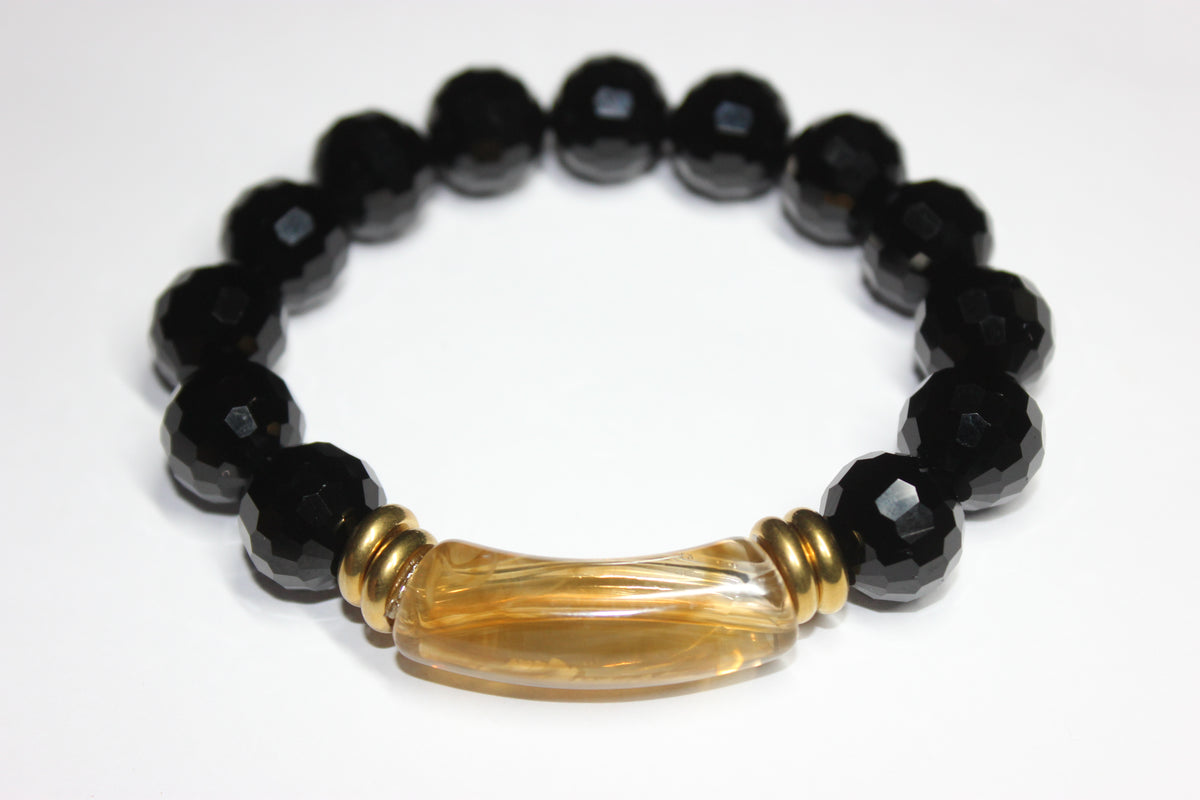 Terímanè Black Ice Beaded Bracelet (GOLD)