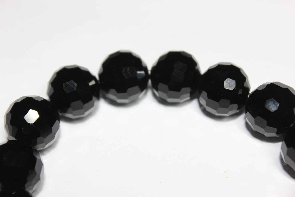 Black Ice & Grey Beaded Bracelet
