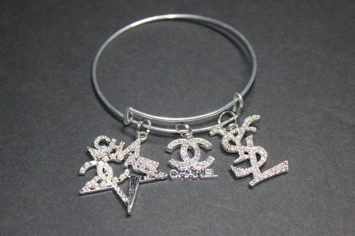 Silver Charm Bangle