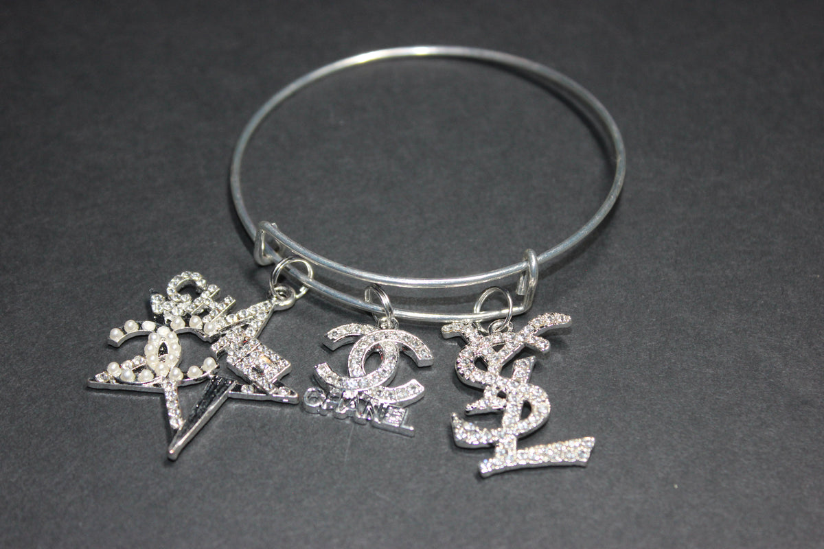 Silver Charm Bangle
