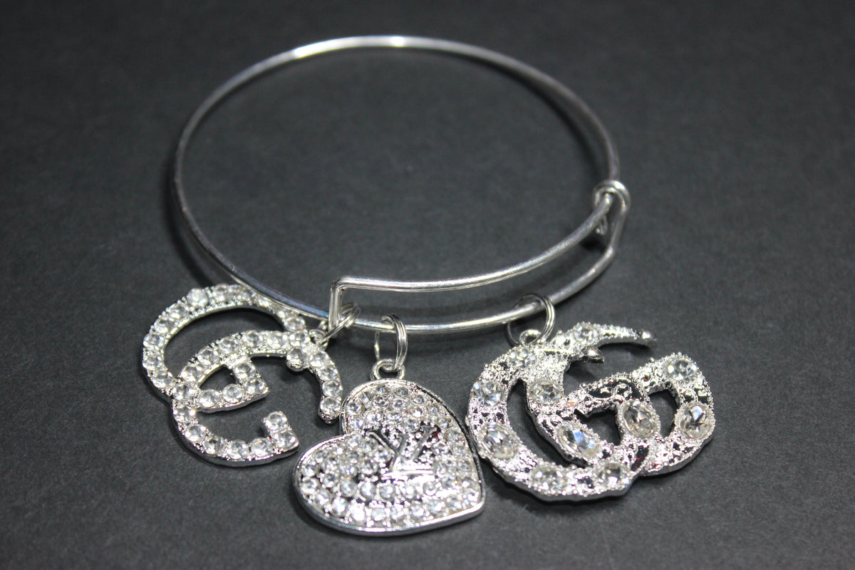 Silver Charm Bangle
