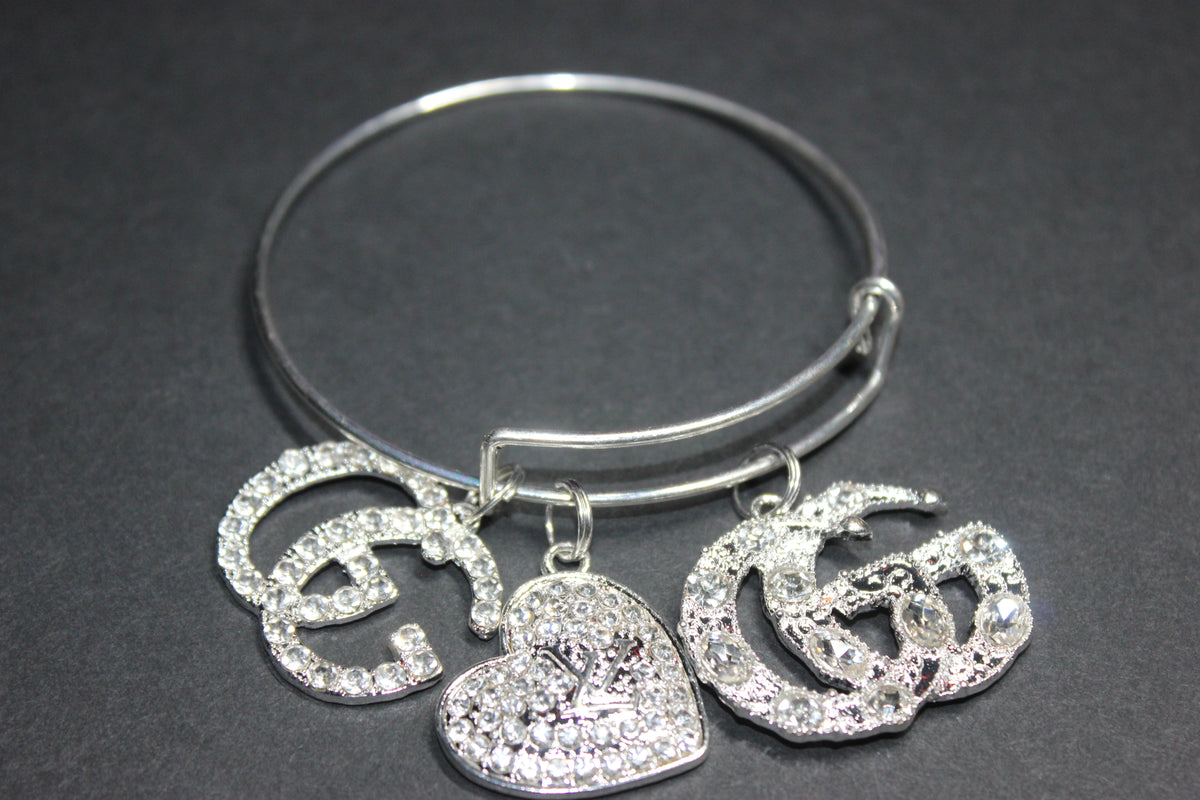 Silver Charm Bangle