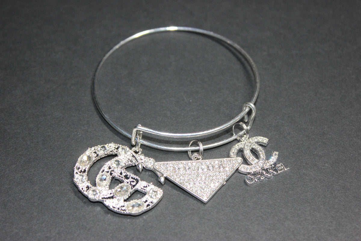 Silver Charm Bangle