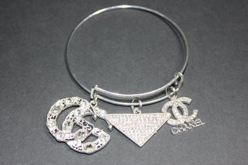 Silver Charm Bangle