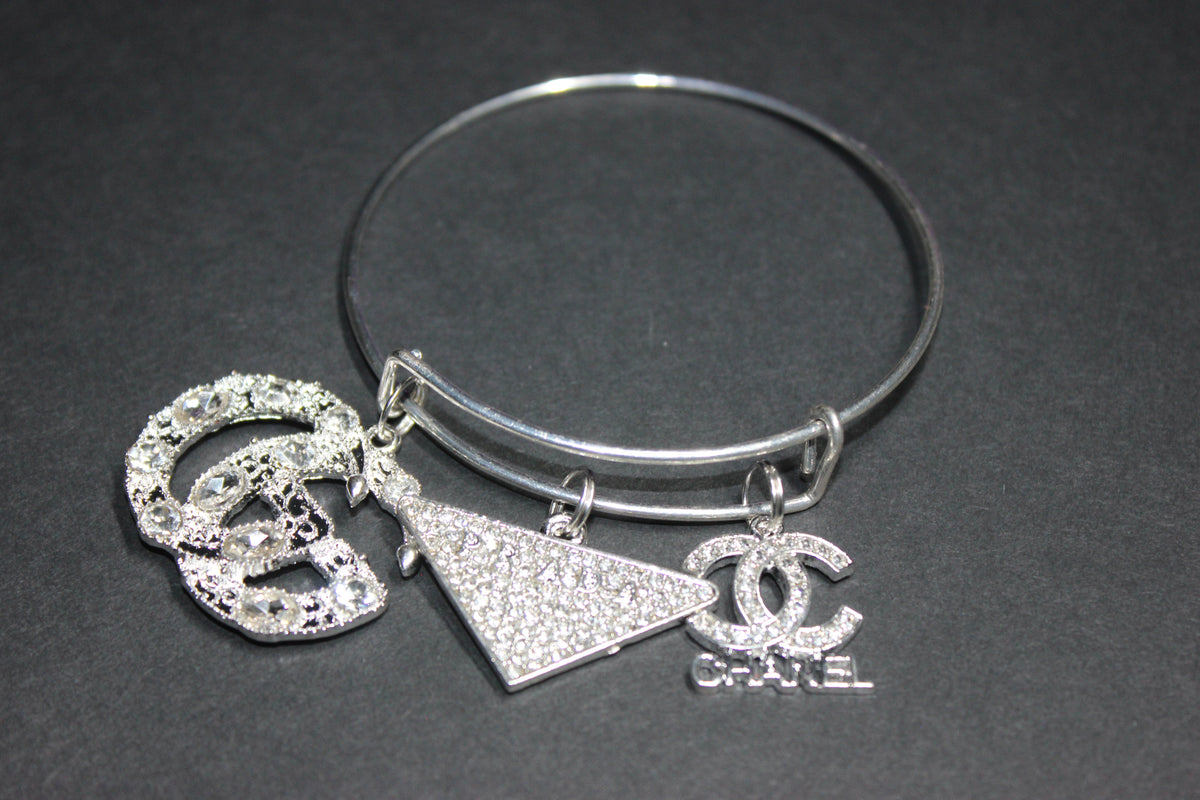 Silver Charm Bangle