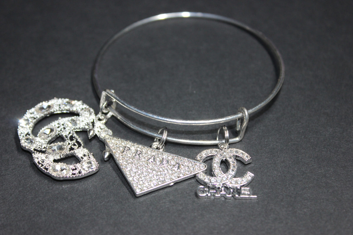 Silver Charm Bangle