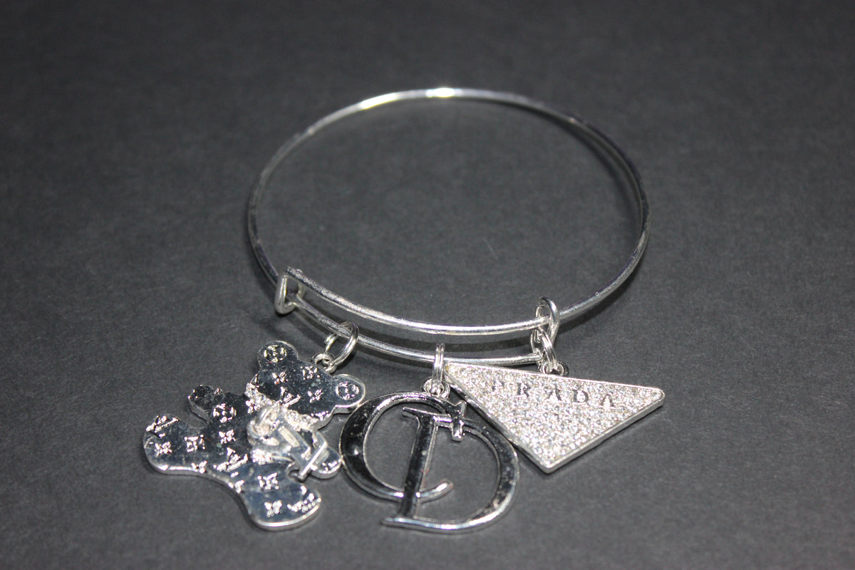 Silver Charm Bangle