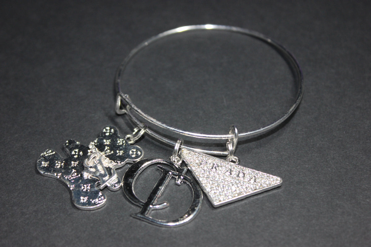 Silver Charm Bangle
