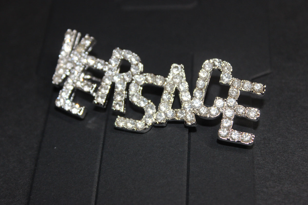 Rhinestone Silver Brooch Pin